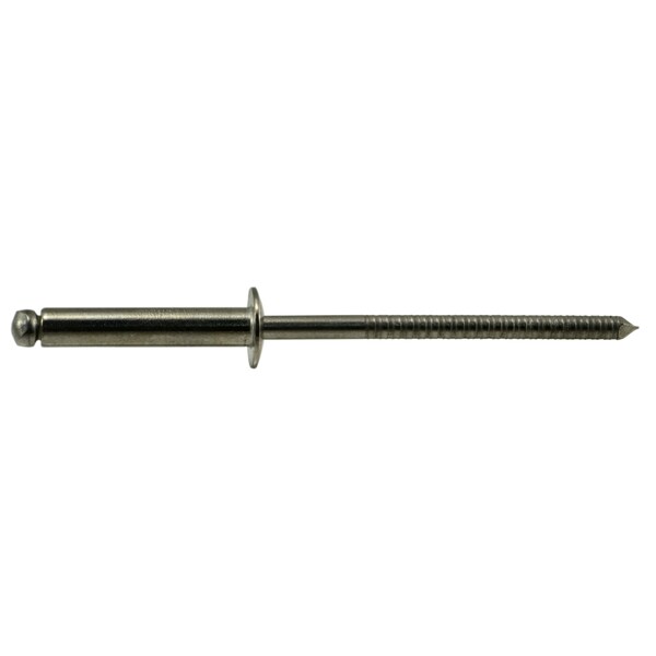Midwest Fastener Blind Rivet, Dome Head, 1/8 in Dia., 1/2 in L, 18-8 Stainless Steel Body, 15 PK 36844 - main
